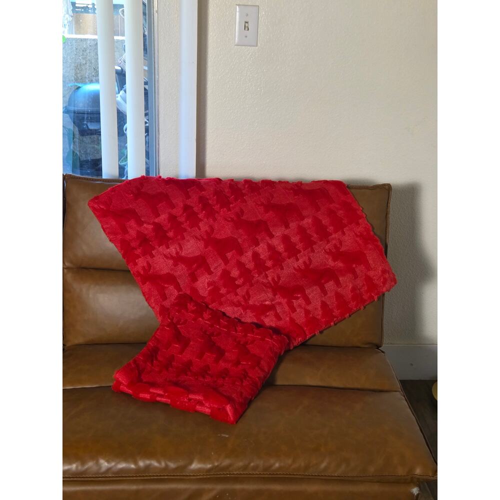 Pack‎ of 2 Plush Throw Pillow Covers 25 * 25 for Sofa Living Room(Red)